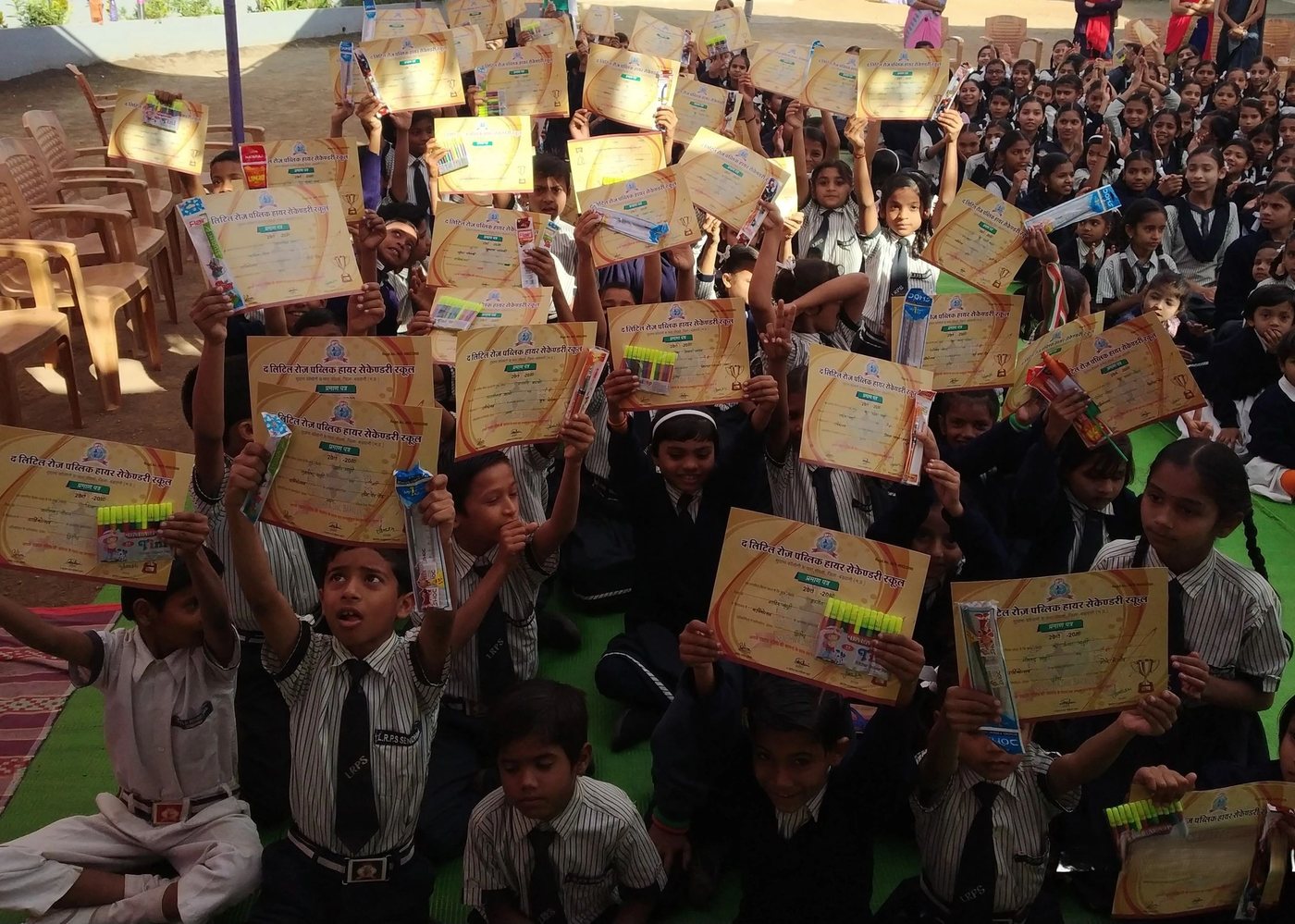 Students with certificates